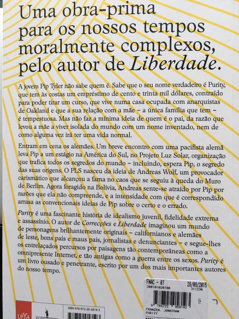 Purity - Jonathan Franzen book collectible [Barcode 9789722058193] - Main Image 2