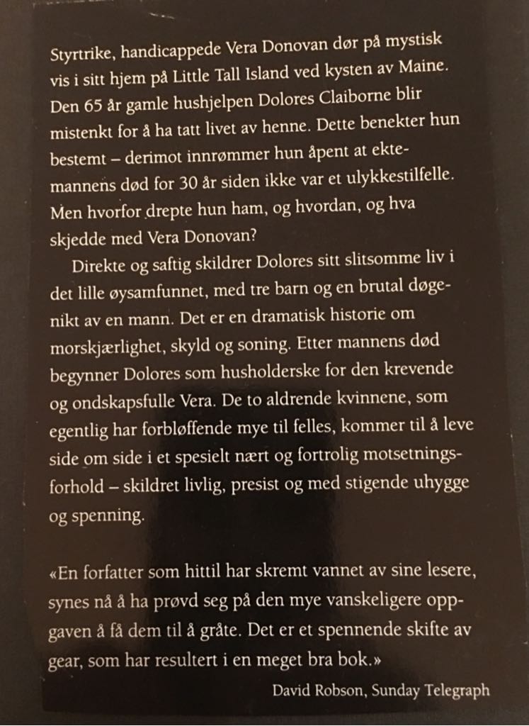 Dolores Claiborne - Stephen King (ASCHEHOUG - Hardcover) book collectible [Barcode 0340546727] - Main Image 2