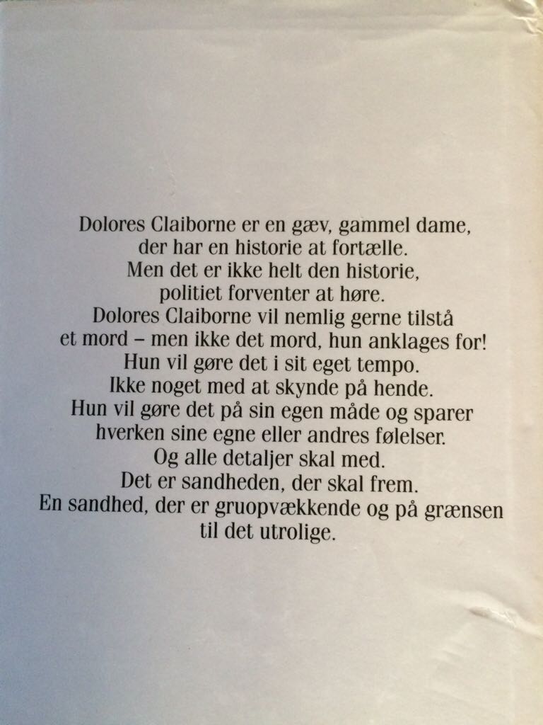 Dolores Claiborne - Stephen King book collectible [Barcode 9788775314485] - Main Image 2