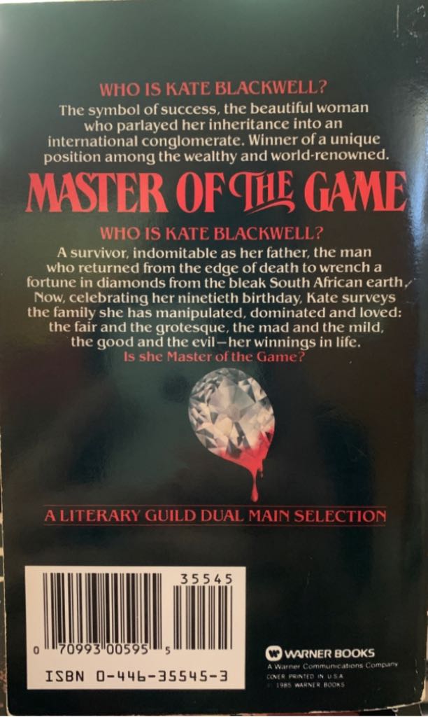 Master Of The Game - Sidney Sheldon (Grand Central Publishing - Paperback) book collectible [Barcode 9780446355452] - Main Image 2