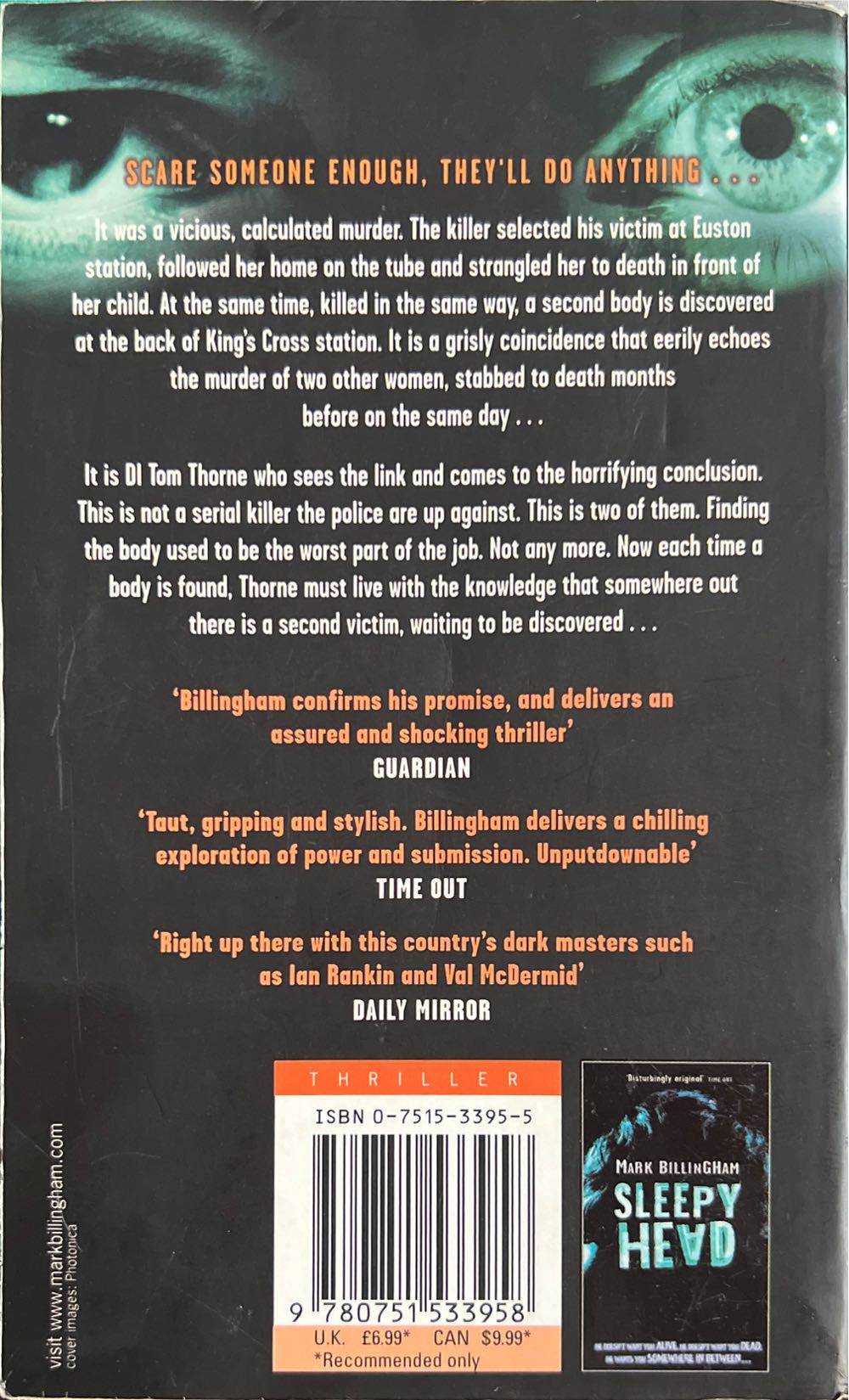 Scaredy Cat - Mark Billingham (Time Warner Paperbacks - Paperback) book collectible [Barcode 9780751533958] - Main Image 2