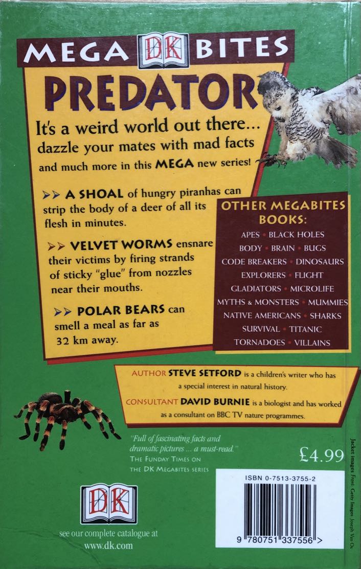 Predator: Animals With The Skill To Kill - Steve Setford (Dorling Kindersley Limited - Paperback) book collectible [Barcode 9780789492241] - Main Image 3