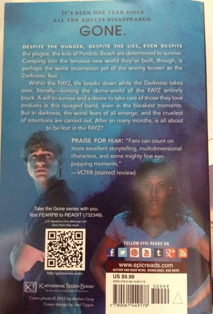 Fear - Michael Grant (Katherine Tegen Books - Paperback) book collectible [Barcode 9780061449178] - Main Image 2