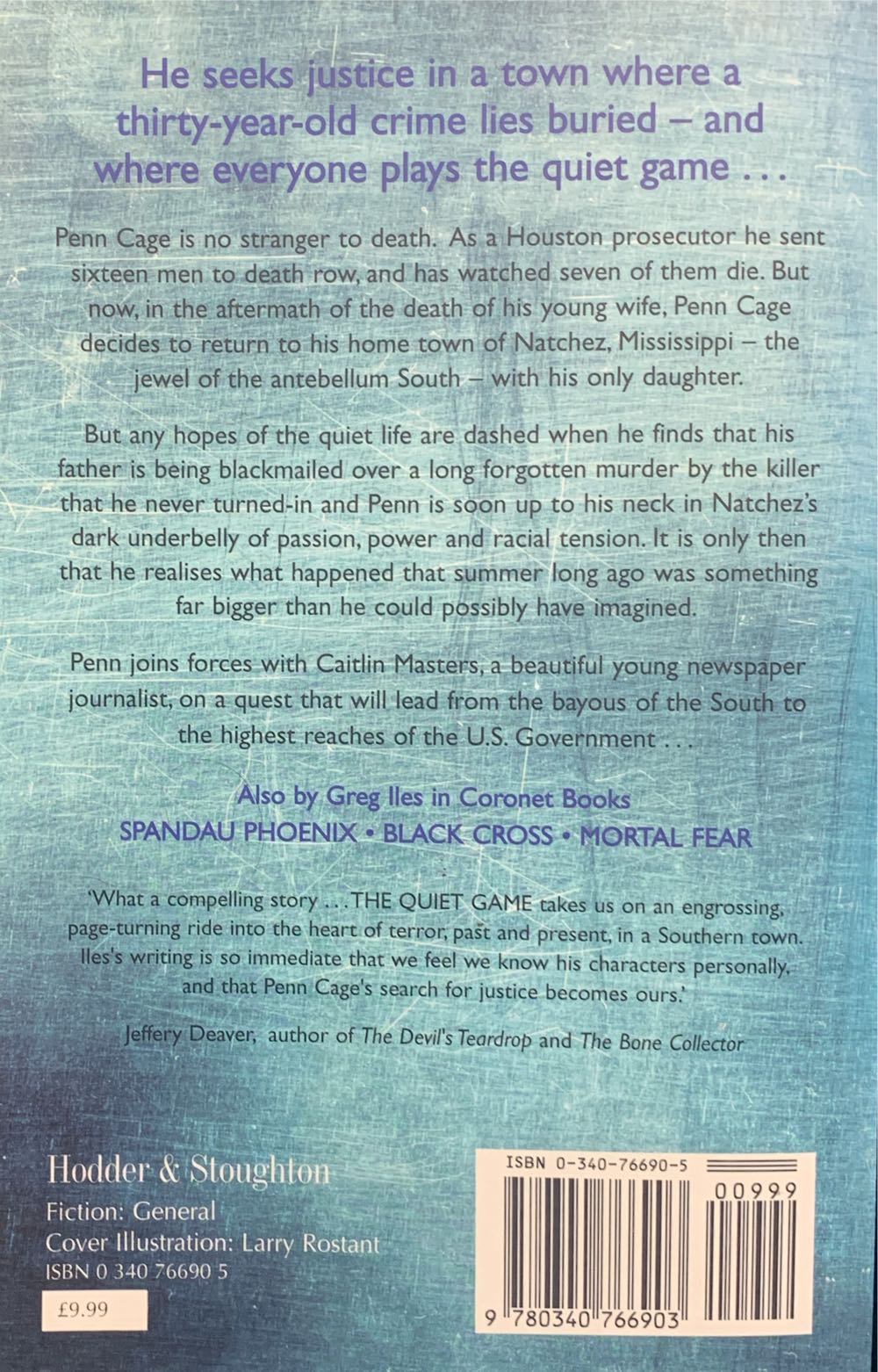 The Quiet Game - Greg Iles (Hodder & Stoughton - Trade Paperback) book collectible [Barcode 9780340766903] - Main Image 2