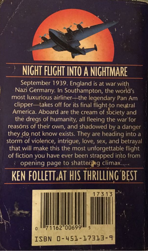 Night Over Water - Ken Follett (Signet Books - Paperback) book collectible [Barcode 9780451173133] - Main Image 2