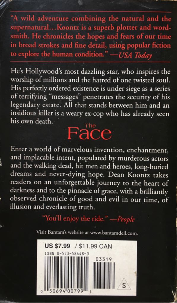 The Face - Dean Koontz (Bantam - Paperback) book collectible [Barcode 9780553584486] - Main Image 2