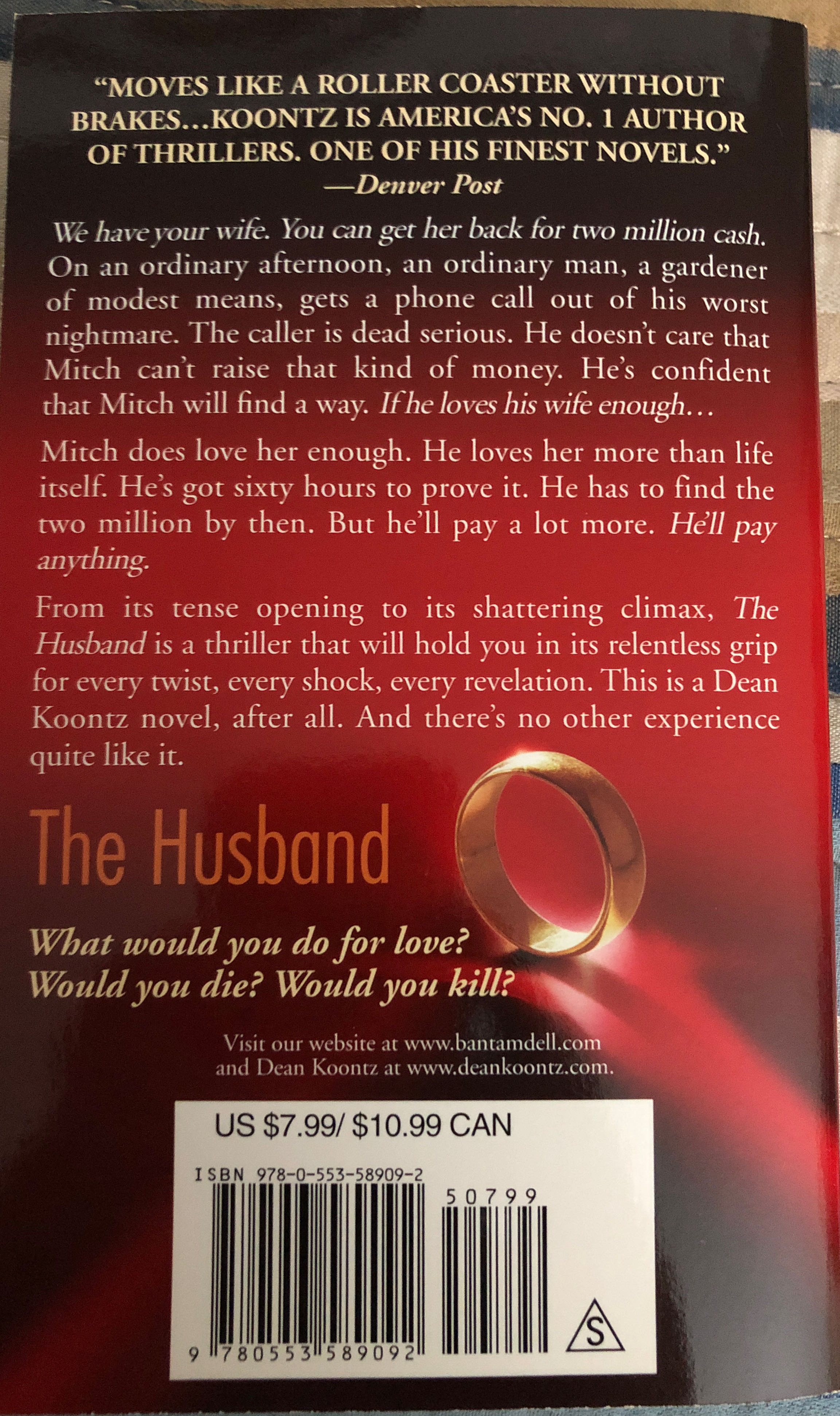 Husband, The - Dean Koontz (. - Hardcover) book collectible [Barcode 9780553589092] - Main Image 2