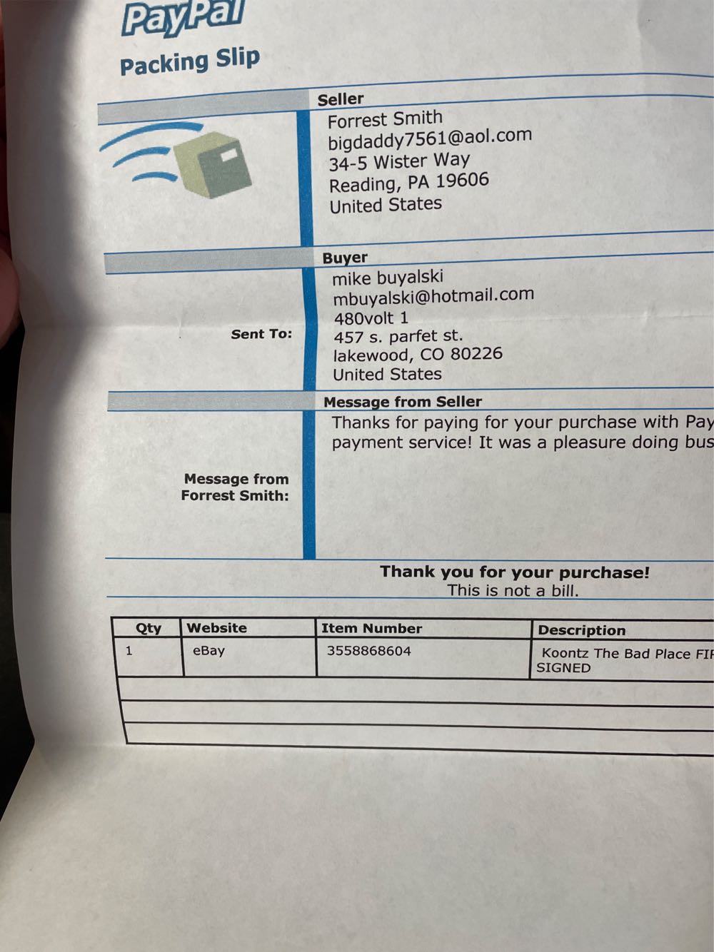 The Bad Place - Dean Koontz (G. P. Putnam’s Sons - Hardcover) book collectible [Barcode 9780399134982] - Main Image 3