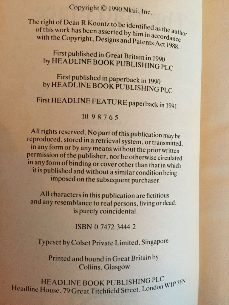 The Bad Place - Dean Koontz (Headline - Paperback) book collectible [Barcode 9780747234449] - Main Image 2