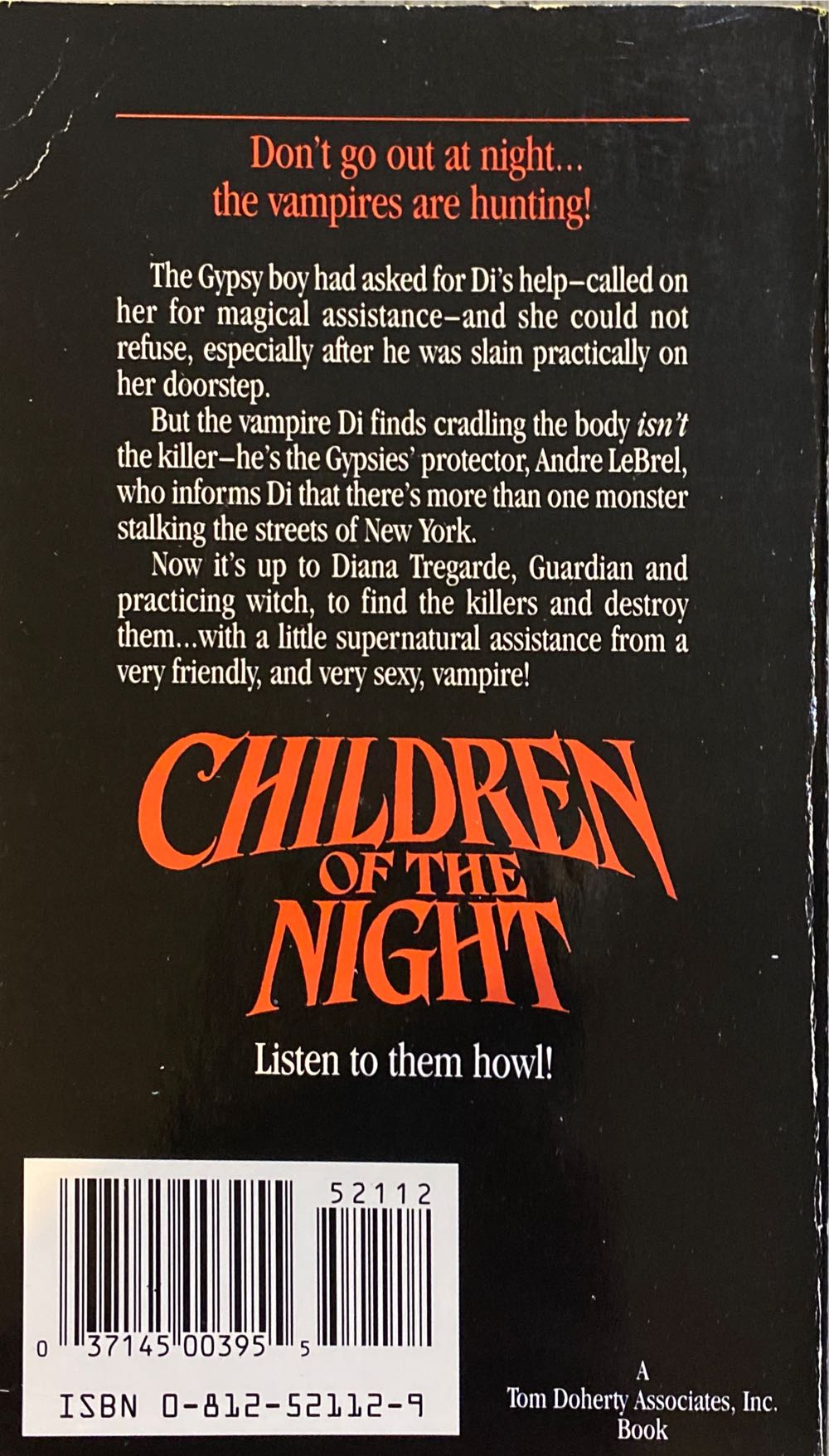 Children Of The Night - Mercedes Lackey (TOR Dark Fantasy - Paperback) book collectible [Barcode 9780812521122] - Main Image 2