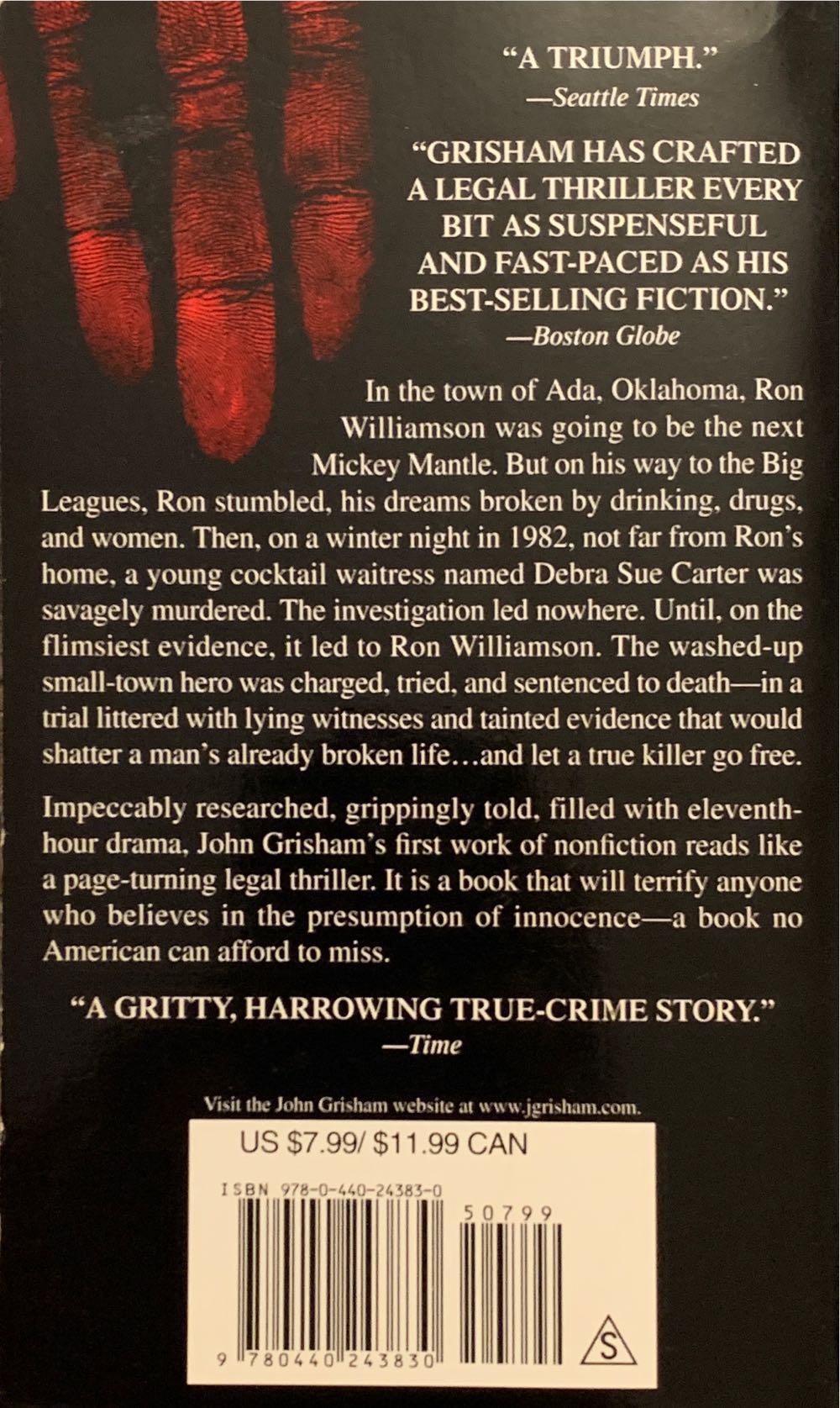 The Innocent Man - John Grisham (Double Day - Hardcover) book collectible [Barcode 9780739473993] - Main Image 2