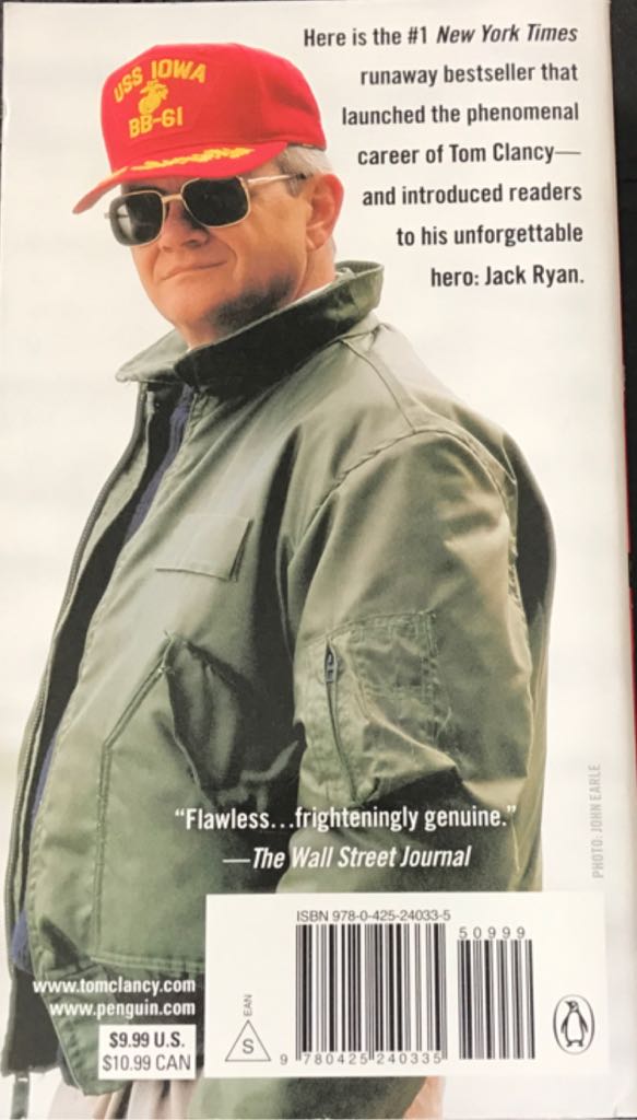 The Hunt For Red October - Tom Clancy (Berkeley - Paperback) book collectible [Barcode 9780425240335] - Main Image 2