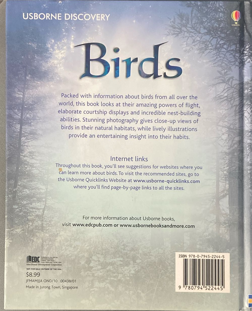 Birds - Gillian Doherty (Usborne Pub Limited - Hardcover) book collectible [Barcode 9780794522445] - Main Image 2