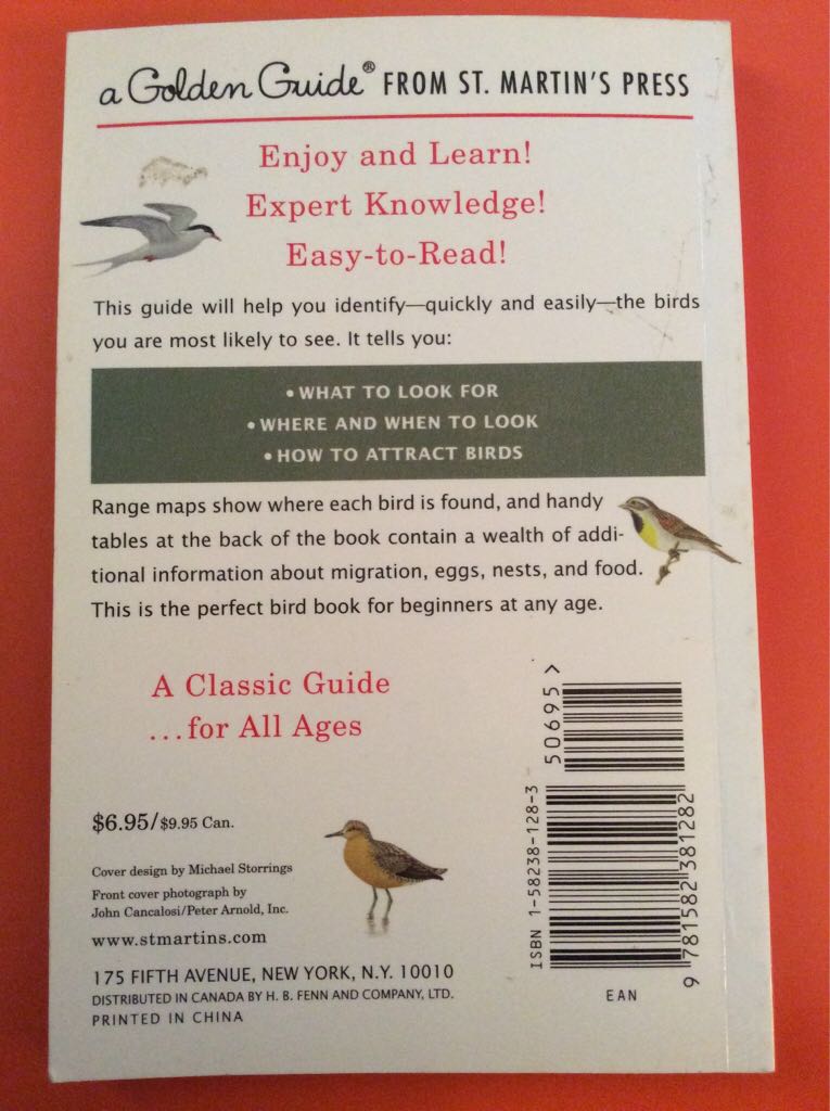 Birds - Golden Guide (St Martin Press - Paperback) book collectible [Barcode 9781582381282] - Main Image 2