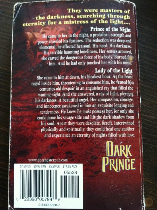 Dark Prince - Christine Feehan (Paperback) book collectible [Barcode 0505523728] - Main Image 2
