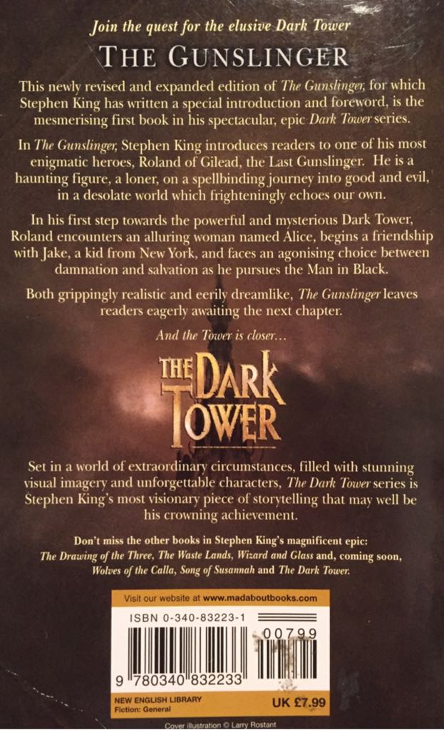 Gunslinger, The - Stephen King (Donald M. Grant, Publisher, Inc. - Paperback) book collectible [Barcode 9780340832233] - Main Image 2