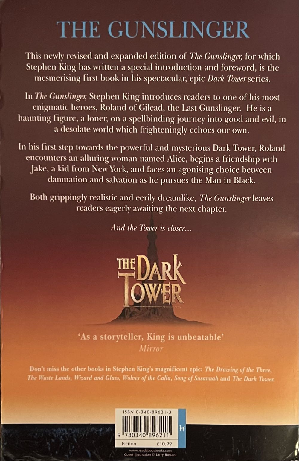 Dark Tower 1: The Gunslinger , The - Stephen King (Ricky - Paperback) book collectible [Barcode 9780340896211] - Main Image 3
