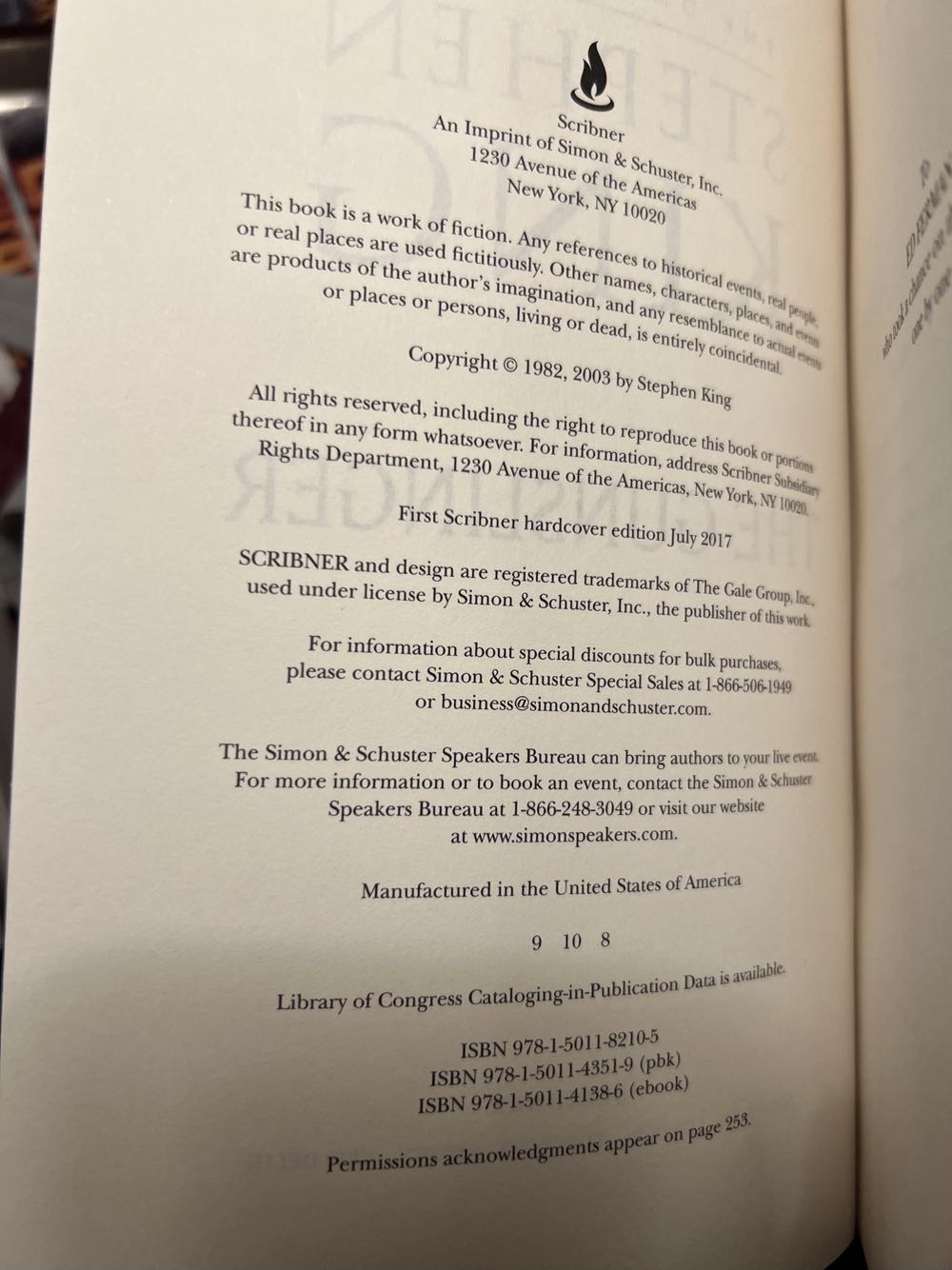 The Dark Tower #1 - Stephen King (Scribner - Hardcover) book collectible [Barcode 9781501182105] - Main Image 3