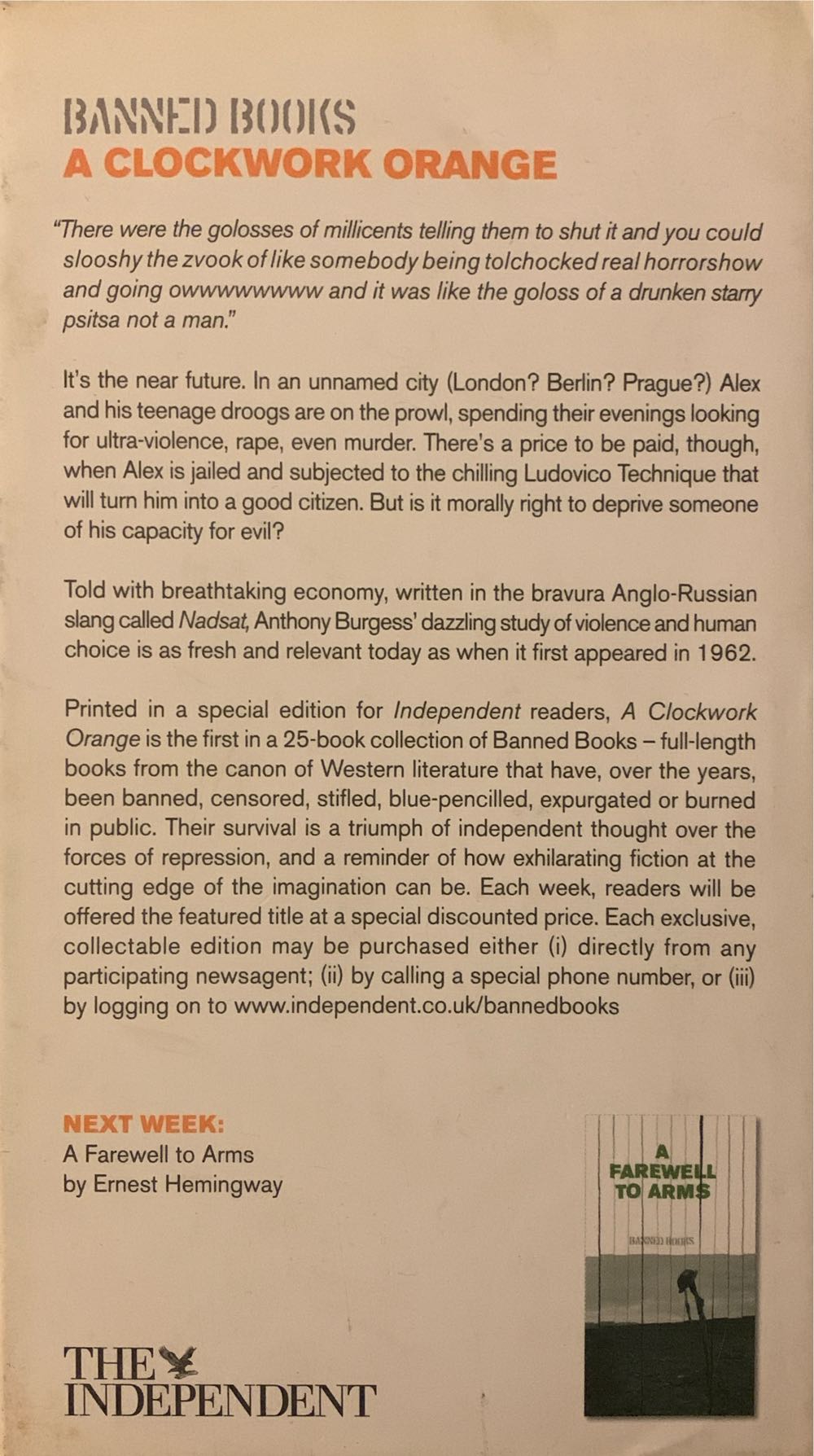 A Clockwork Orange - Anthony Burgess (Paperview U.K. Ltd - Hardcover) book collectible - Main Image 2