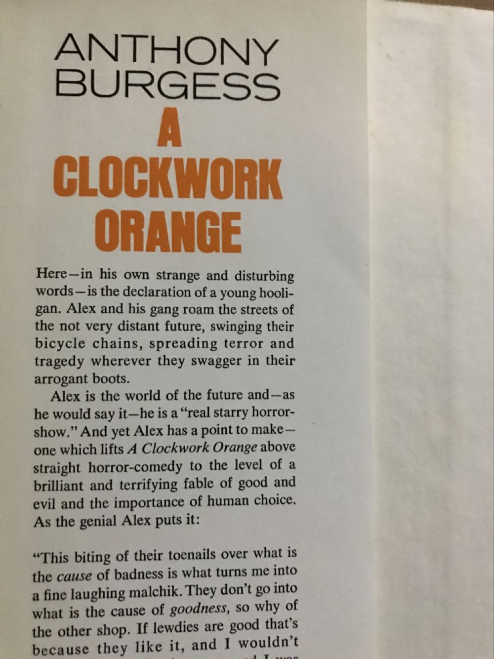 A Clockwork Orange - Anthony Burgess (W. W. Norton & Company - Hardcover) book collectible - Main Image 2