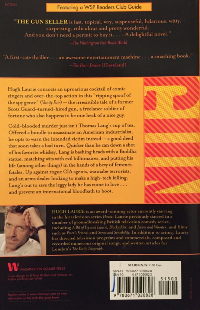 Gun Seller, The - Hugh Laurie (Washington Square Press - Hardcover) book collectible [Barcode 9780671020828] - Main Image 2