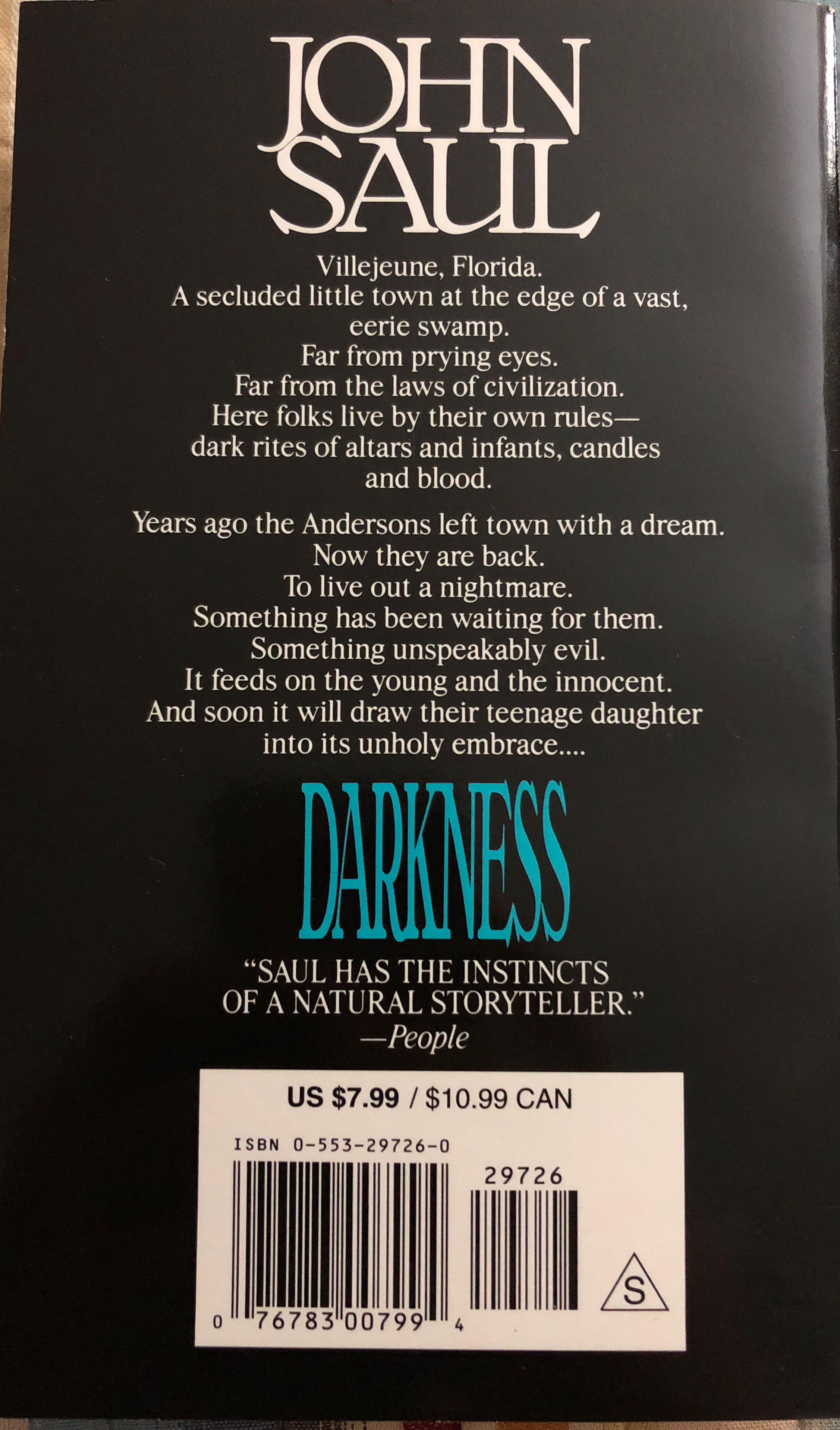 Darkness - Saul, John (Bantam Books - Paperback) book collectible [Barcode 9780553297263] - Main Image 2