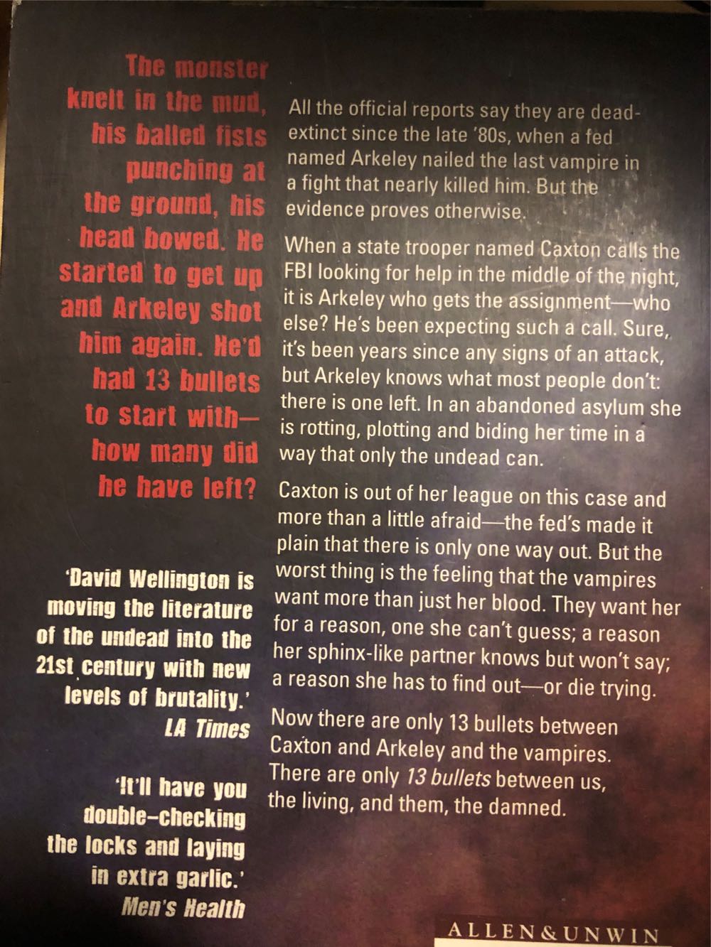 13 Bullets: A Vampire Tale - David Wellington book collectible [Barcode 9781741755923] - Main Image 2