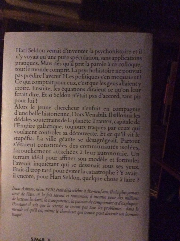 Fondation T01 - Prélude à Fondation - Isaac Asimov book collectible [Barcode 9782266034715] - Main Image 2