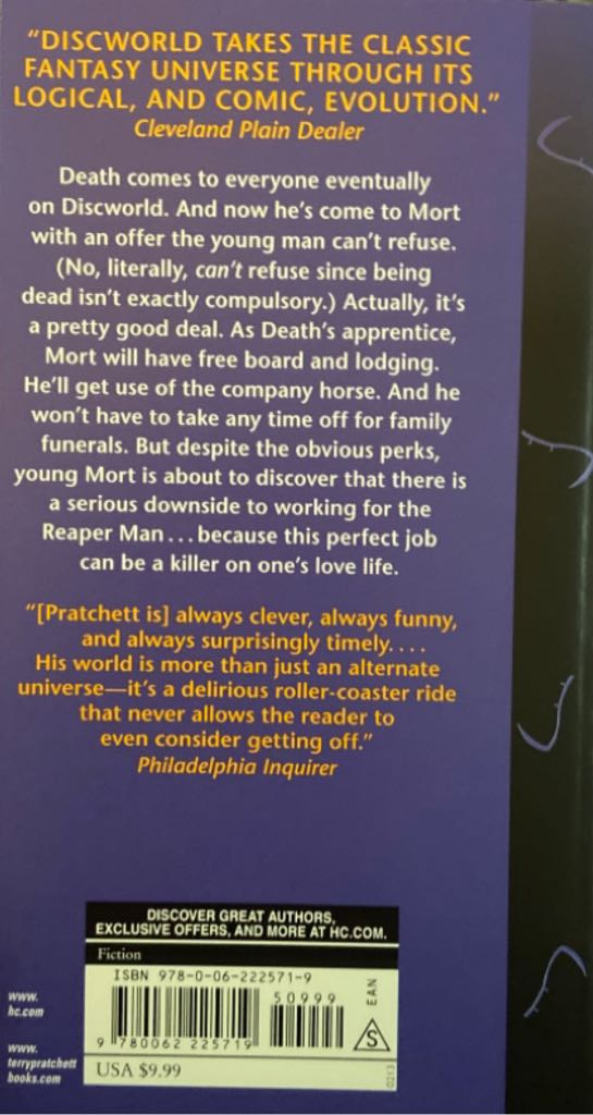 Mort - Terry Pratchett (Harper - Paperback) book collectible [Barcode 9780062225719] - Main Image 2