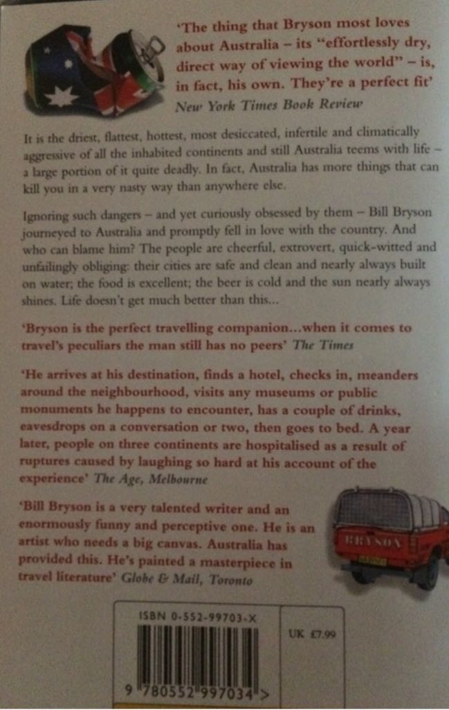 Down Under - Bill Bryson (Black Swan - Audiobook) book collectible [Barcode 9780552997034] - Main Image 2