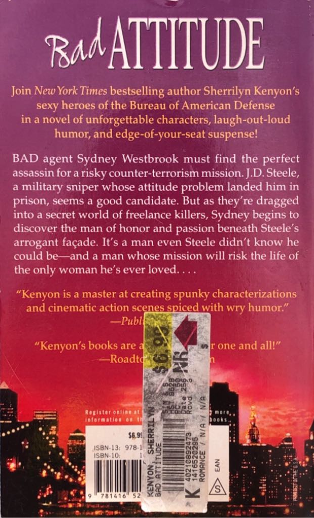 Bad Attitude - Sherrilyn Kenyon (Pocket - Paperback) book collectible [Barcode 9781416520290] - Main Image 2