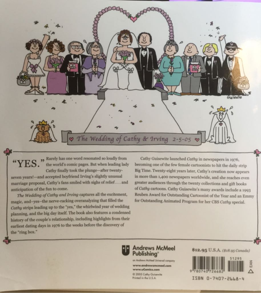 Wedding of Cathy and IrvingA Collection Cathy GuisewiteNON-FICTION ENGLISH  (Andrews McMeel Publishingl - Paperback) book collectible [Barcode 9780740726682] - Main Image 2