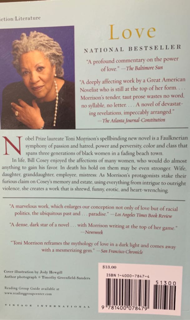 Love - Toni Morrison (Vintage Books - Paperback) book collectible [Barcode 9781400078479] - Main Image 2