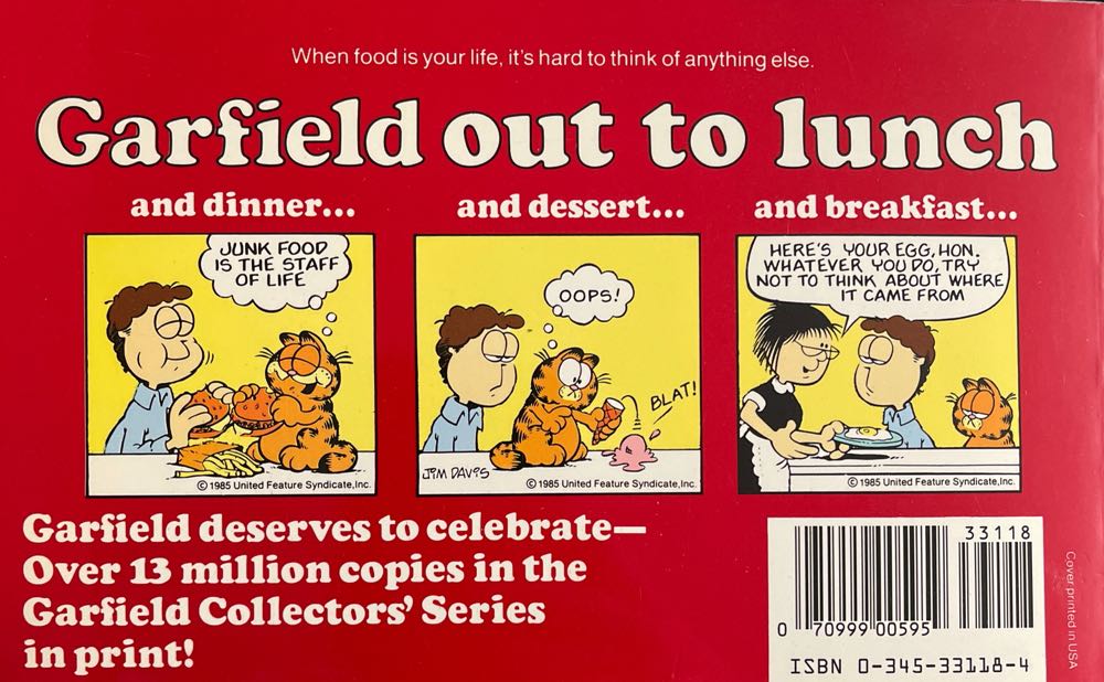 G12: Garfield Out To Lunch - Jim Davis (Ballantine Books - Paperback) book collectible [Barcode 0345331184] - Main Image 2