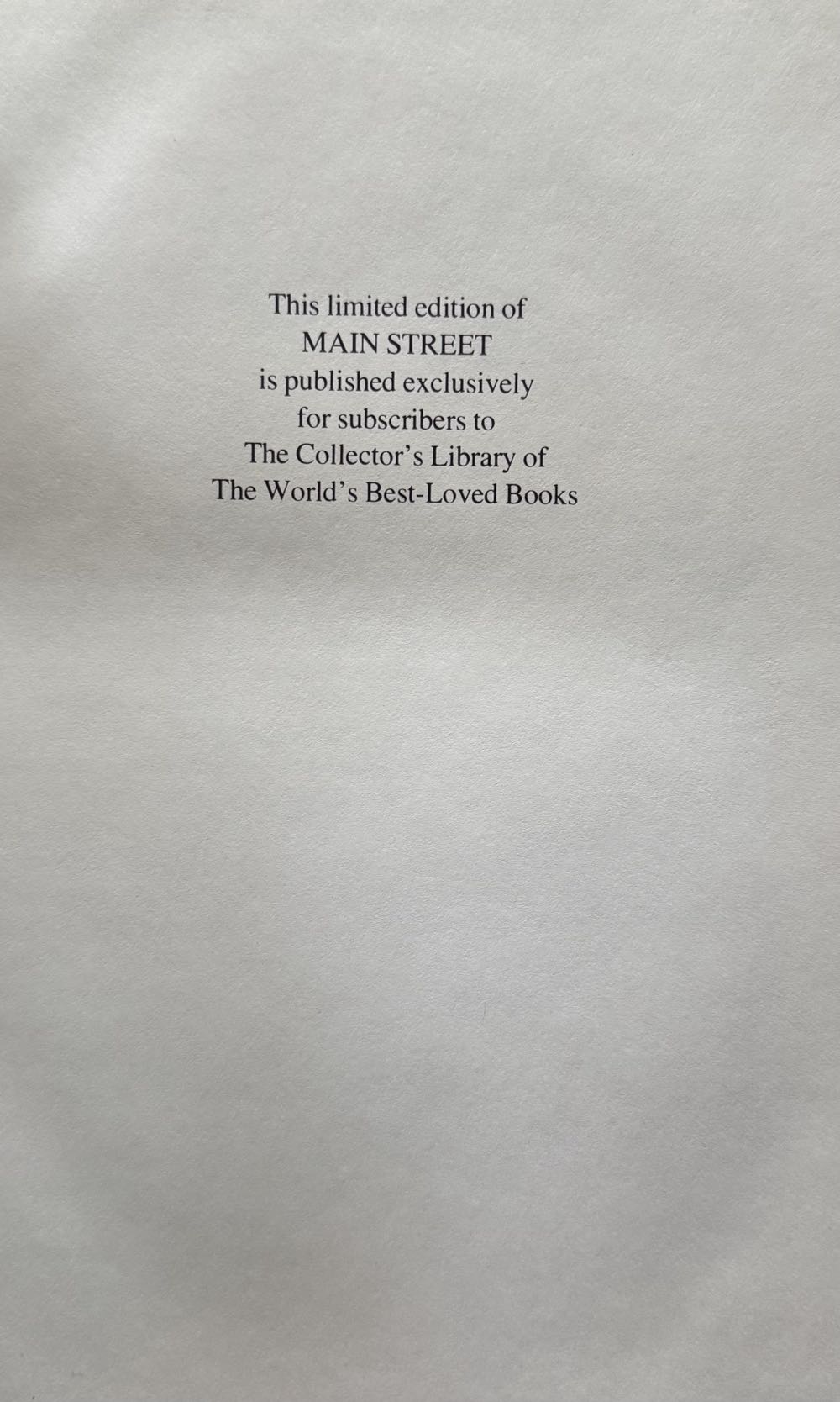 Main Street - Sinclair Lewis (The Franklin Library - Calf-Binding) book collectible - Main Image 4