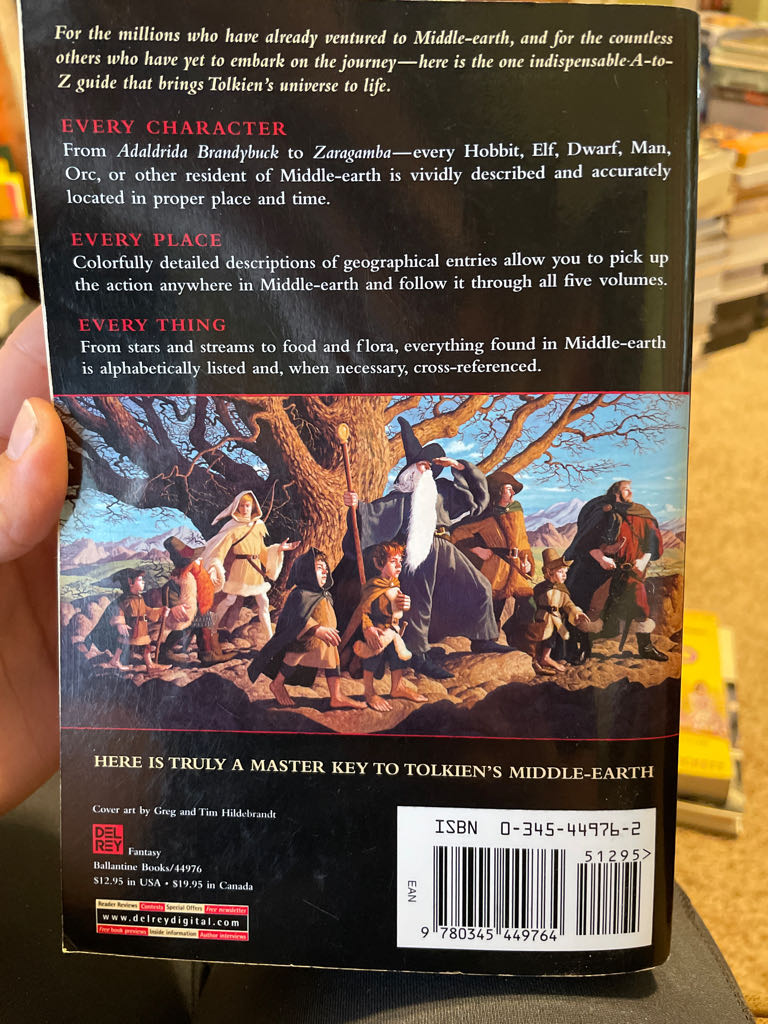 The Complete Guide To Middle-Earth - Robert Foster (Del Rey - Trade Paperback) book collectible [Barcode 9780345449764] - Main Image 2