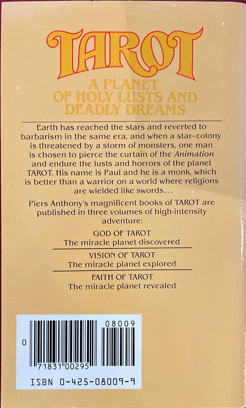 God of Tarot - Piers Anthony (Berkley - Paperback) book collectible [Barcode 9780425080092] - Main Image 2