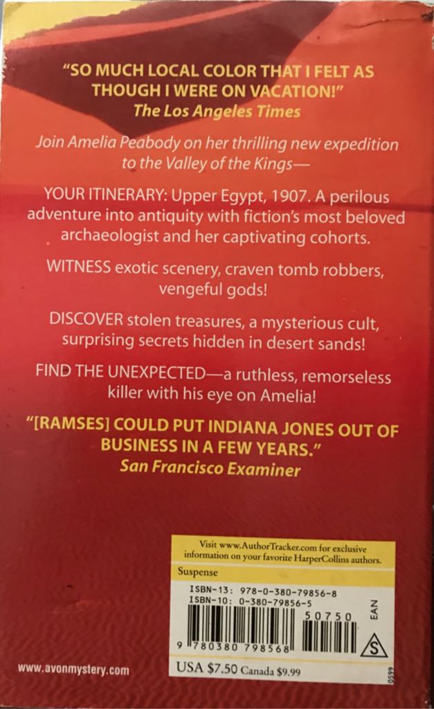 The Ape Who Guards the Balance - Elizabeth Peters (Avon Books - Paperback) book collectible [Barcode 9780380798568] - Main Image 2