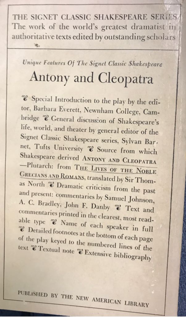 Antony and Cleopatra - William Shakespeare book collectible - Main Image 2