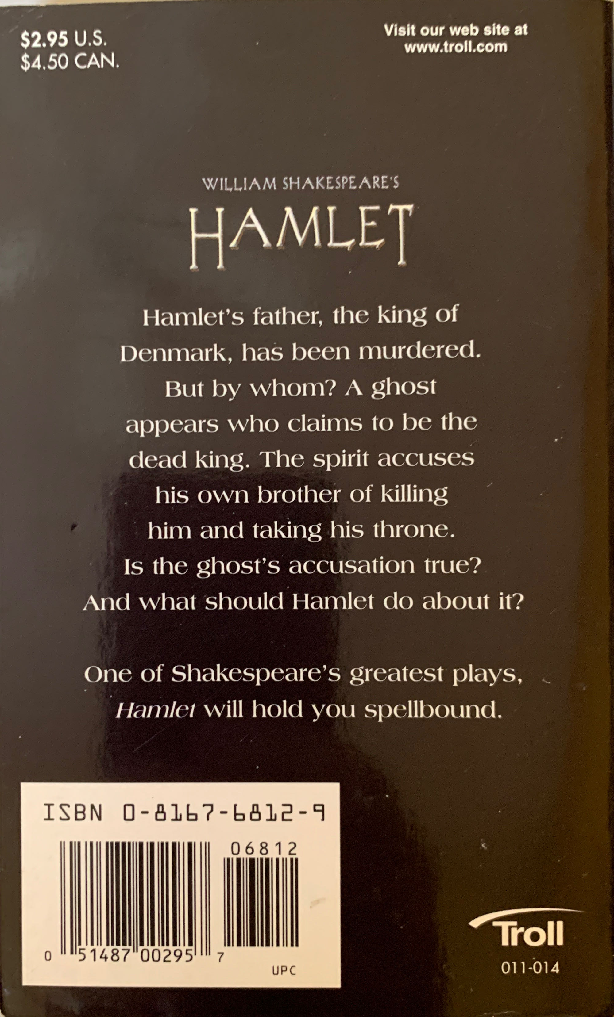 Hamlet - William Shakespeare (Troll - Paperback) book collectible [Barcode 9780816768127] - Main Image 2