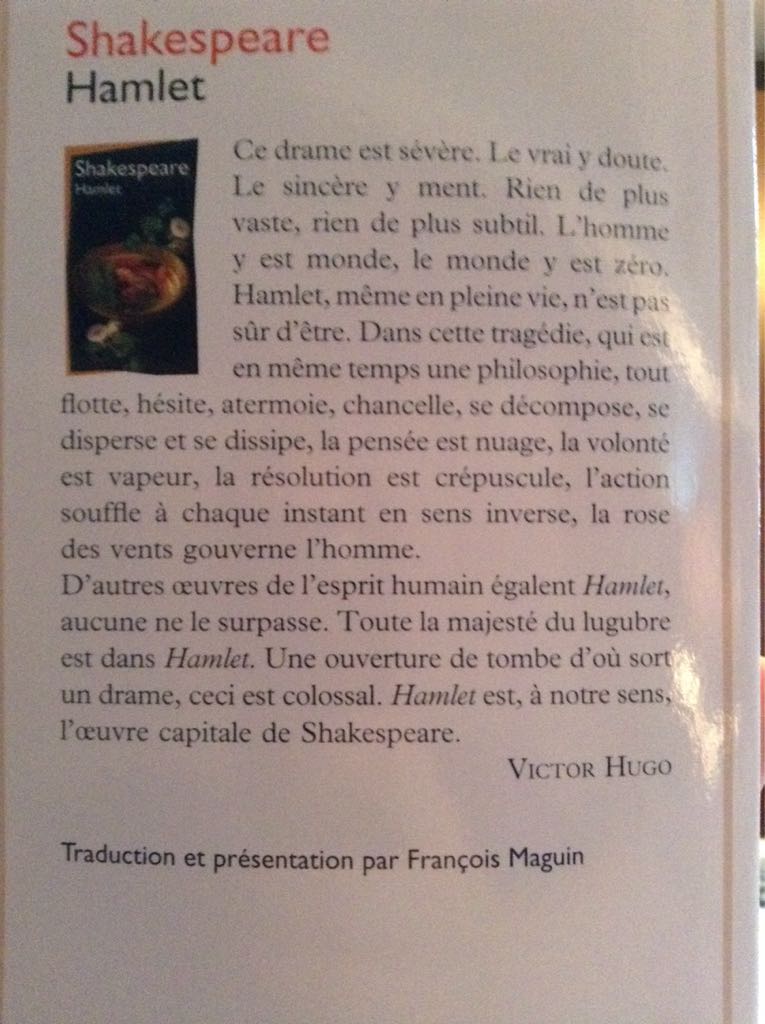Hamlet - William Shakespeare (GF Flammarion) book collectible [Barcode 9782081358706] - Main Image 2