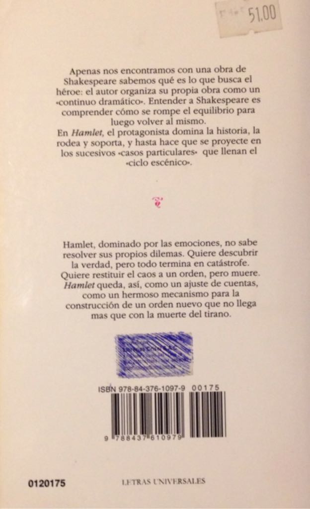 Hamlet  (Anaya -Spain - Paperback) book collectible [Barcode 9788437610979] - Main Image 2