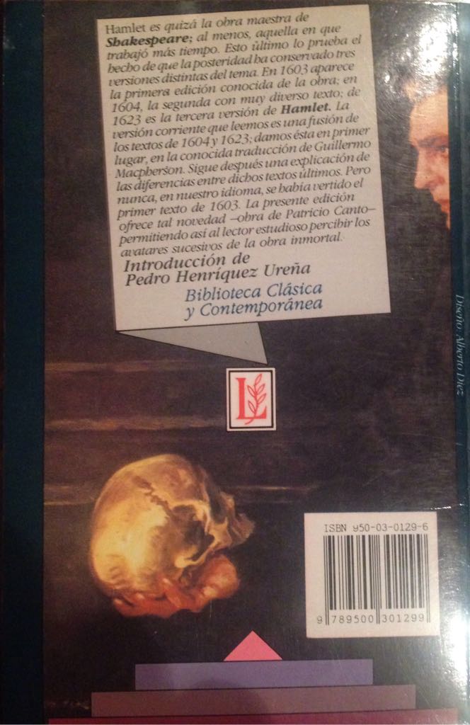 Hamlet  (Losada - Paperback) book collectible [Barcode 9789500301299] - Main Image 2