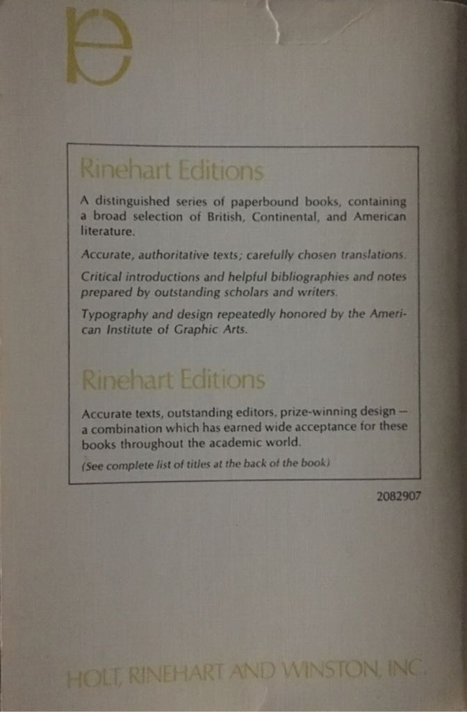 Hamlet  (Rinehart Editions - Paperback) book collectible - Main Image 2