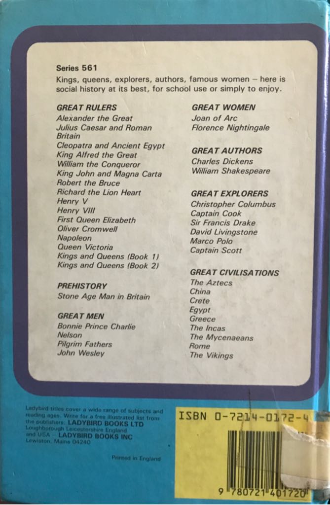 The Story Of Henry V - L. Du Garde Peach (Ladybird Books - Hardcover) book collectible [Barcode 9780721401720] - Main Image 2