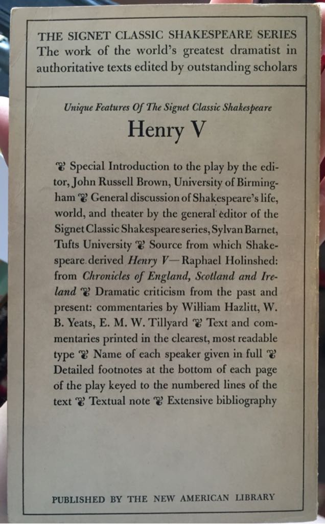 Henry V - L. Du (A Signet Classic) book collectible - Main Image 2