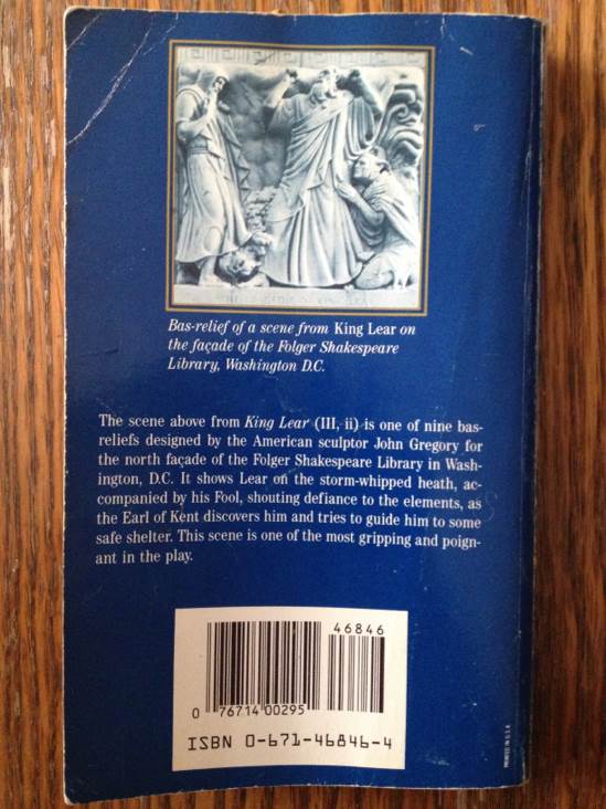 King Lear - William Shakespeare (Washington Square Pr - Paperback) book collectible [Barcode 9780671468460] - Main Image 2