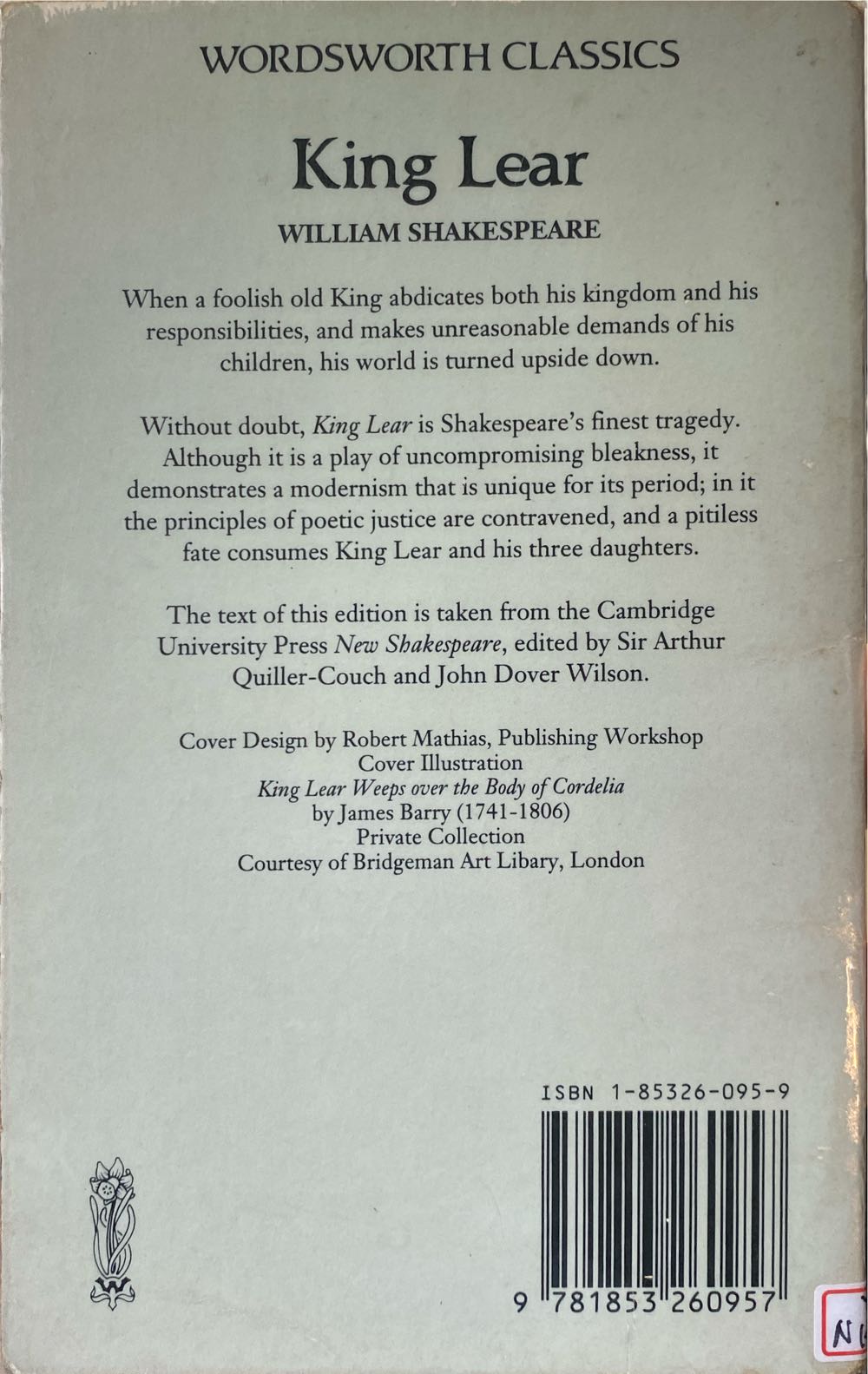 King Lear - William Shakespeare (Wordsworth Editions Ltd - Paperback) book collectible [Barcode 9781853260957] - Main Image 2
