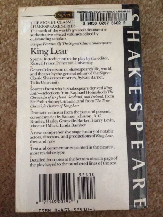 King Lear - William Shakespeare (Paperback) book collectible - Main Image 2