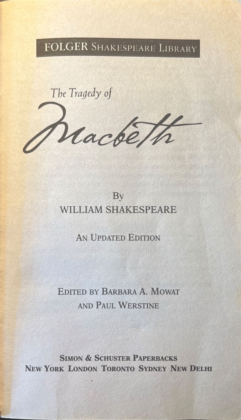 Macbeth - William Shakespeare (Folger Shakespeare Library - Paperback) book collectible [Barcode 9780743477109] - Main Image 3